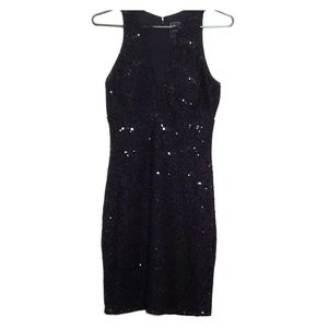 Nightway Black Sequin Dress